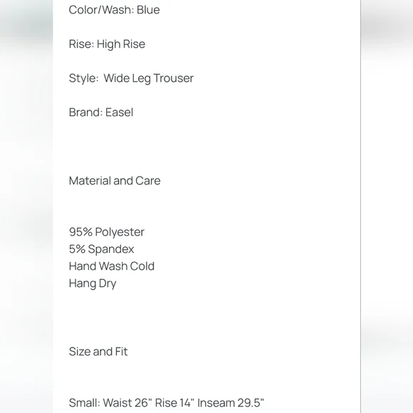 Easel Royal Blue Wide Leg Pants - Picture 8 of 8